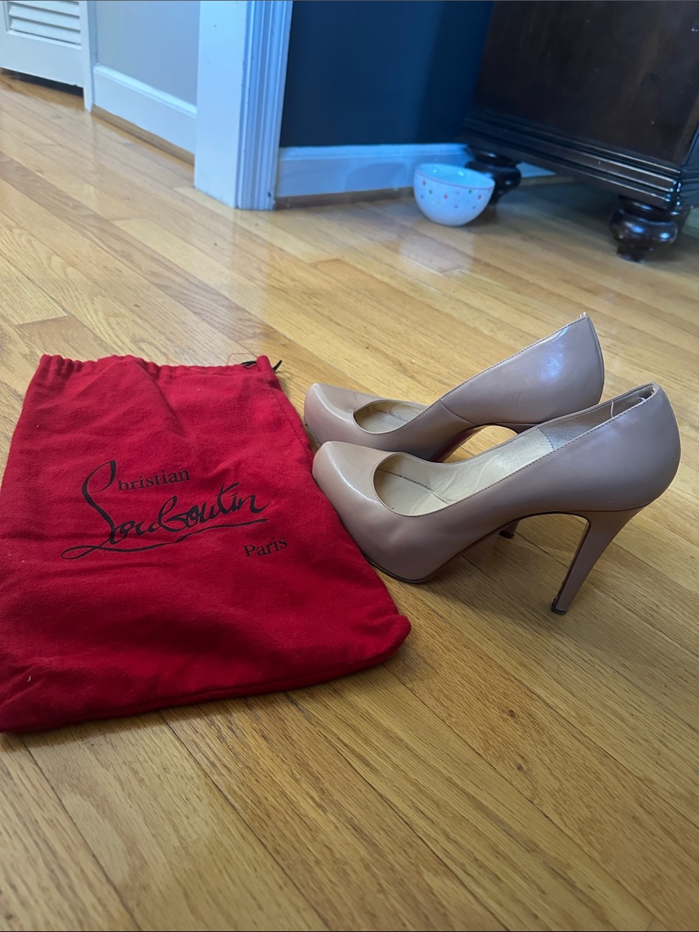 Make an offer! Christian Louboutin Rolando nude heels